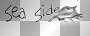 Sea side word text shell black 