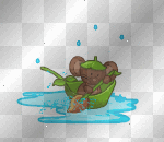 cute mouse rain