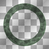 dark green circle round frame vintage/²u 