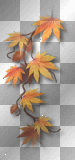 Leaves border branch gold 