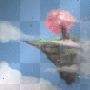 sky mountain tree drawing birds