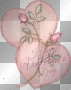 soave heart flowers pink transparent happy valentines day