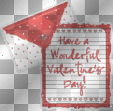 soave happy valentines day red letter glitter