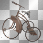 Vintage gothic fantasy toy three-wheeler
