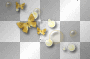 Butterflies bubbles fantasy gold yellow