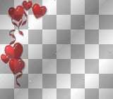 red heart love ribbon frame border/²u