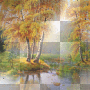 Background trees water