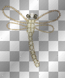 Animated Gold Dragonfly
