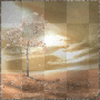 AJESIEN AUTUMN FALL BACKGROUND GLITTER TREE 