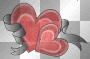 Corazones juntos con brillantitos