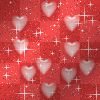 love heart red star glitter fill background. ink.²u