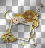 Frame orange yellow flowers 