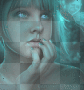 blue girl skull fantasy gothic lady _CarmY_