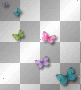 Butterflies colorful pink green blue purple