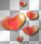 Hearts red orange 