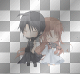 Chibies Luka and female Yuki
