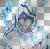 Kaito vocaloid neon frame (blue) [by Nadrin3]