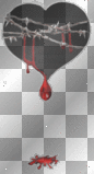 ♥broken heart drop blood emo goth ²u