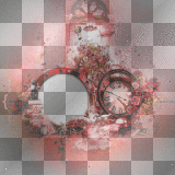 Fantasy deco frame,red.