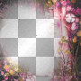 Fantasy forest frame,pink.