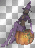 Glitter Purple Witch