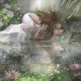 angel reflection background