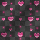 pink hearts and black Background