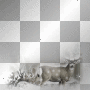 Deer snow border animal background 