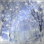 Animated background blue snow trees Animated background blue snow trees
