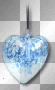 Heart blue ornament 