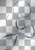 Animated Curly Blue Ribbon