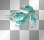 Leaves snow teal green 