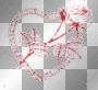 white-red heart rose flower vintage ²u
