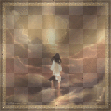 Gold Angel Clouds Frame Border Glitter Background.²u