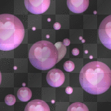 pink heart and black background