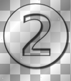 Number two 2 transparent deco