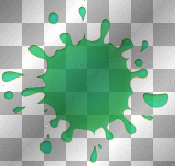 Green Paint Splash Drips Ink