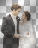Edward Cullen (Robert Pattinson) and Bella Swan (Kristen Stewart) in Breaking Dawn transparent [nermai]