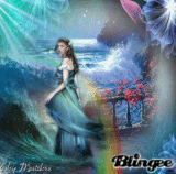 blue water person