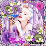 Marilyn With Purple Flowers