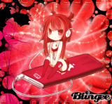 red iipod anime girl ♥