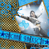 Michael in blue and gold!![original blingee flor_10]