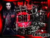 bill kaulitz red & black