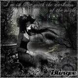 In love in the darkness of the night-Goth woman