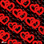 red glitter hearts
