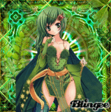 Belle déesse manga tout en vert !!!