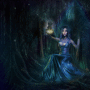 Woman lost in the forest
