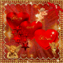 Hearts & Hugs & Kisses in RED-GOLD only!