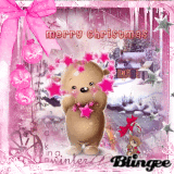 merry christmas sweet teddy pink winter