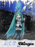 let it Snow! miku sing "christmas tree'!!!!! 